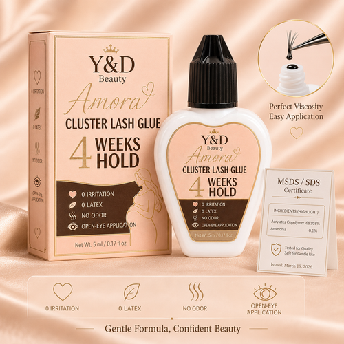 1~2s Quick Dry Waterproof Liquid Eyelash Extension Glue Super Strong Hold 2~3 Weeks Lash Artists Private Label Logo Cluster Lash