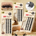 Clean Girl Style CC for 7-10 Days DIY Press No Glue 3D Spike Natural Reusable Stock Pre-glued Korean PBT Handmade Lash Clusters