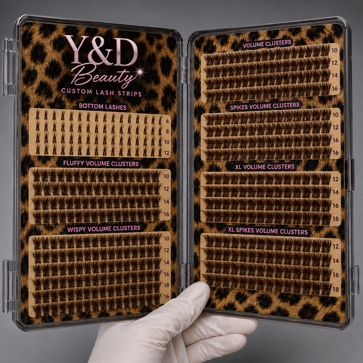 Diy 3D Dark Brown Cluster Lash Kit Wholesale Wispy Fluffy Soft Colored Individual Brown Natual Eyelashes Clusters Custom logo