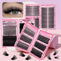 European American Synthetic Hair Eyelash Book Mixed Large Capacity 12 Rows 40/60/80/100D for Segmented Handmade Eyelash