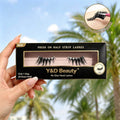 Private Label Black Self Adhesive Pre-glued Half Lashes Wholesale Faux Cils No Glue Need Custom Packaging Press-on Half Eyelash