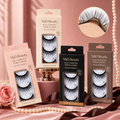 Private Label Wholesale Pre Glued Self-Adhesive Full Strip Eyelashes Cat Eye Reusable 3D Fluffy Customized Box Wispy Eye Lashes