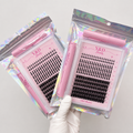 TikTok TrendingDIY Hand Made Mink Fluffy Clusters Lash d Cure Volume Soft Individual Extensions Wholesale Cluster Lashes Tray