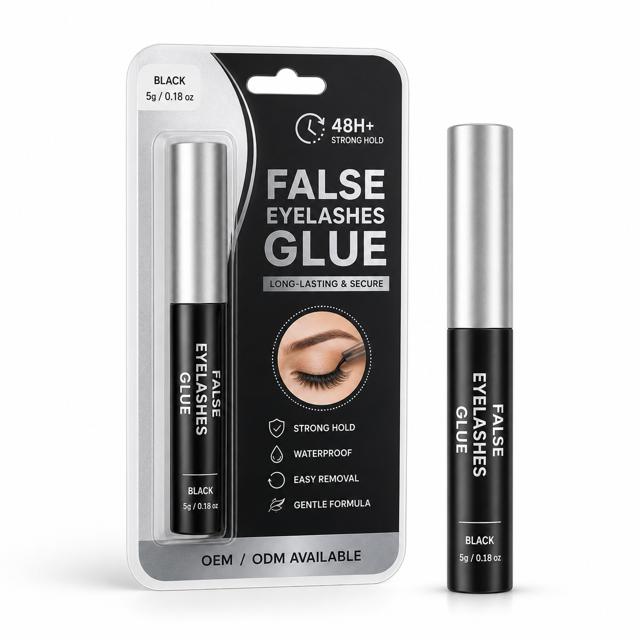 Vegan Waterproof Liquid Latex Free Formaldehyde Free Quick Dry Strong Hold Long Lasting Wholesale Stock Eyelash Strip Lash Glue