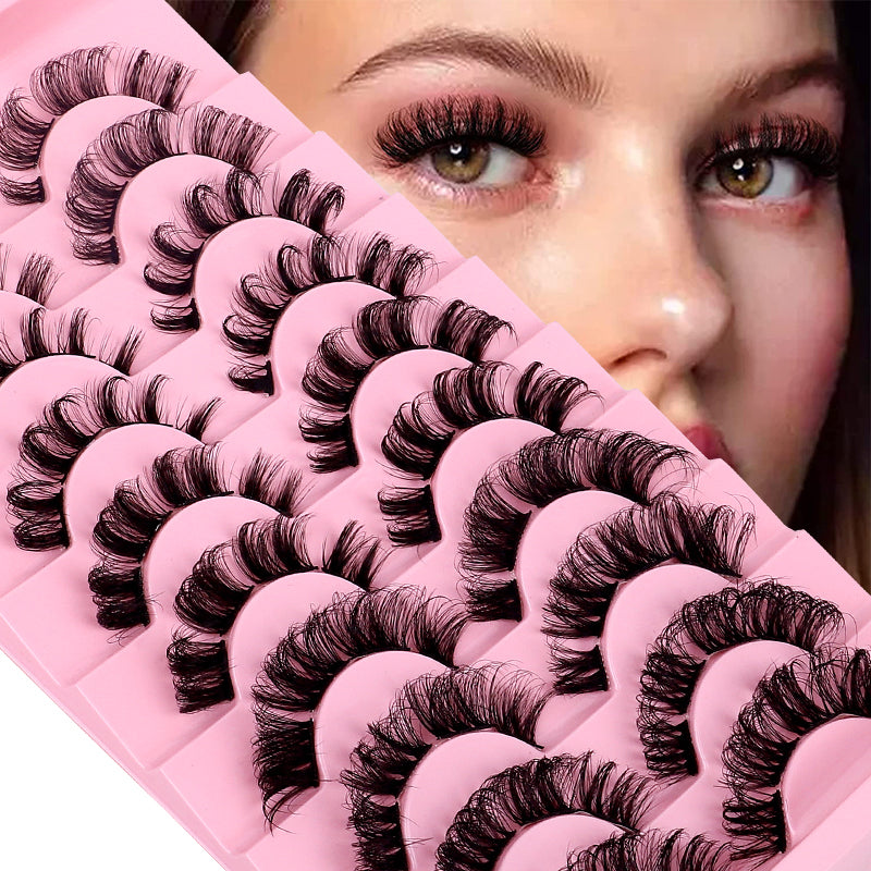 Wholesale Cruelty-Free for Lash Clusters 3D Volume 3mm Clear Band Plant Fiber Eyelashes D for Reusable Russian Strip Lashes