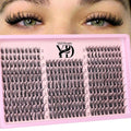 Wholesale Custom Logo Handmade Volume 3D-20D 12 Rows High-grade Fiber Cat Eye Soft Nature Cluster Lashes Kit Trays Eyelash Fans