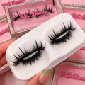 Wholesale Handmade Thick Full Mink Wet Manga Eyelashes Wispy Natural Look Spiky Anime Strip Glow Dark Reusable Eyelashes