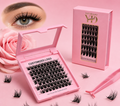 Wholesale Handmade for Eyelash Cluster Tray Private Label Naturel Thin Band Invisible D for Cat Eye Lashes Kit Custom Logo