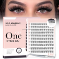 Wholesale Self Adhesive Clear Band Eyelashes Wipsy Pre Glued Lash Clusters No Glue Needed Press on Eyelash Clusters Tray Kit