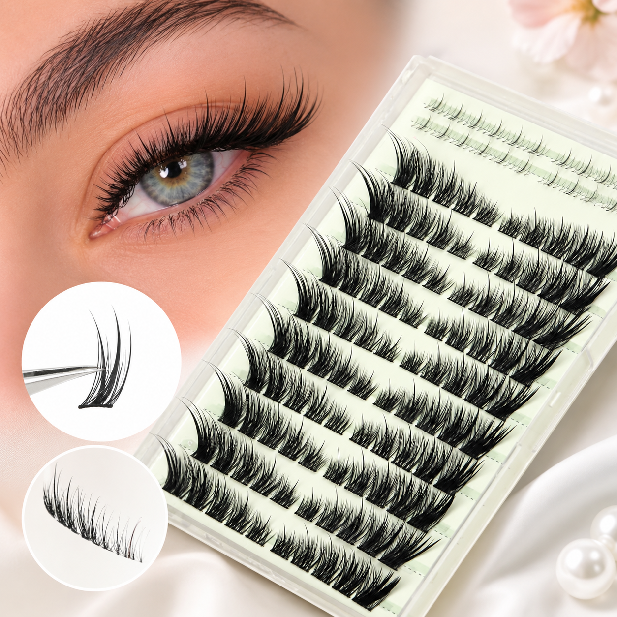Wispy Lash Clusters Spiky Eyelash Clusters 10-18mm Eyelash Extensions Fox Eye Eyelash Right Left Individual Foxtail Lashclusters