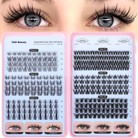 Wholesale Handmade Volume Lash Clusters Kit 6 Styles 10-16mm