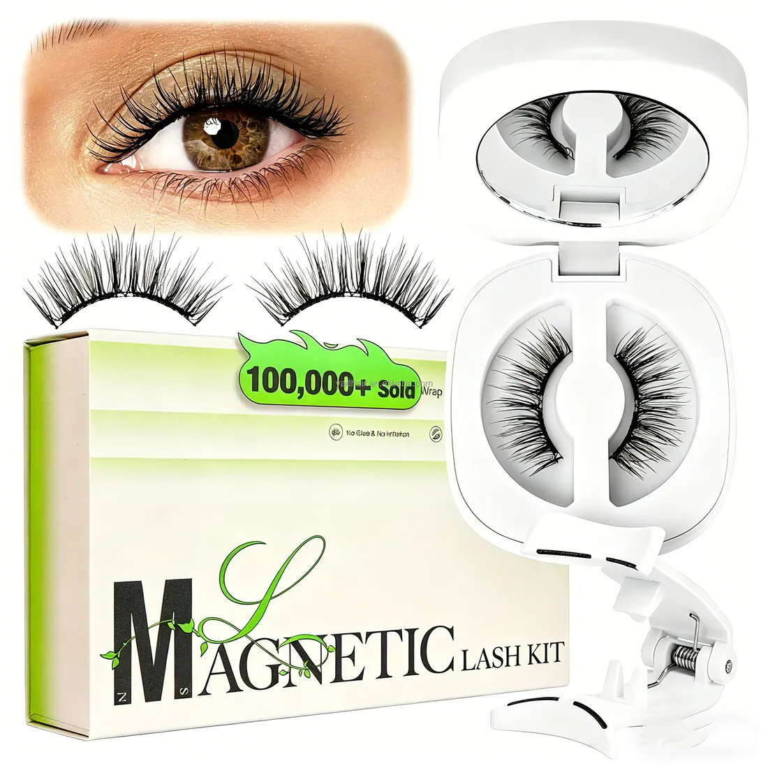 3d Private Label Reusable Faux Mink Magnetic Lashes Natural
