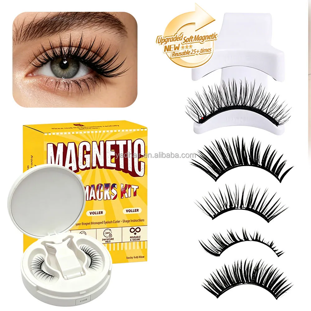 Wholesale 3d Soft Magnetic False Eyelash Natural Look Without
