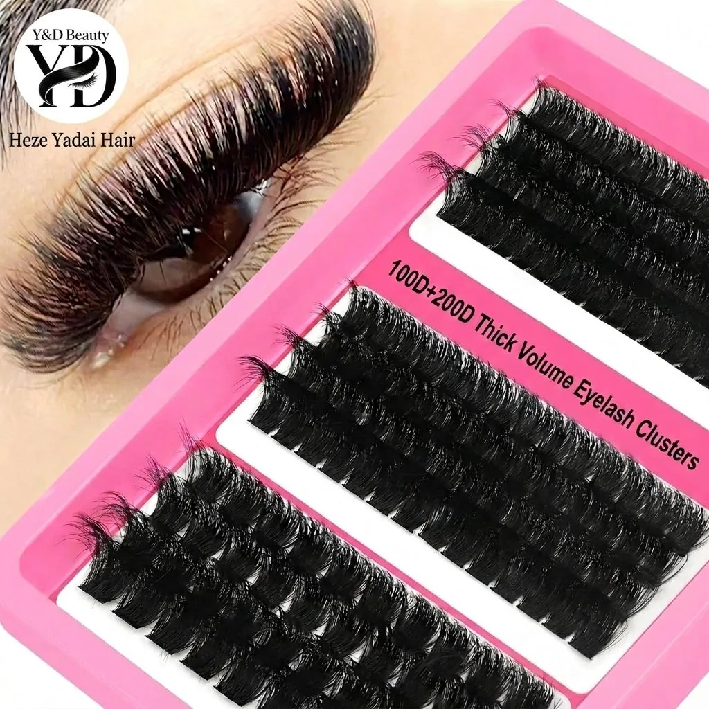 Wholesale Handmade 3d for Segment Cluster Lashes 100d Eyelash