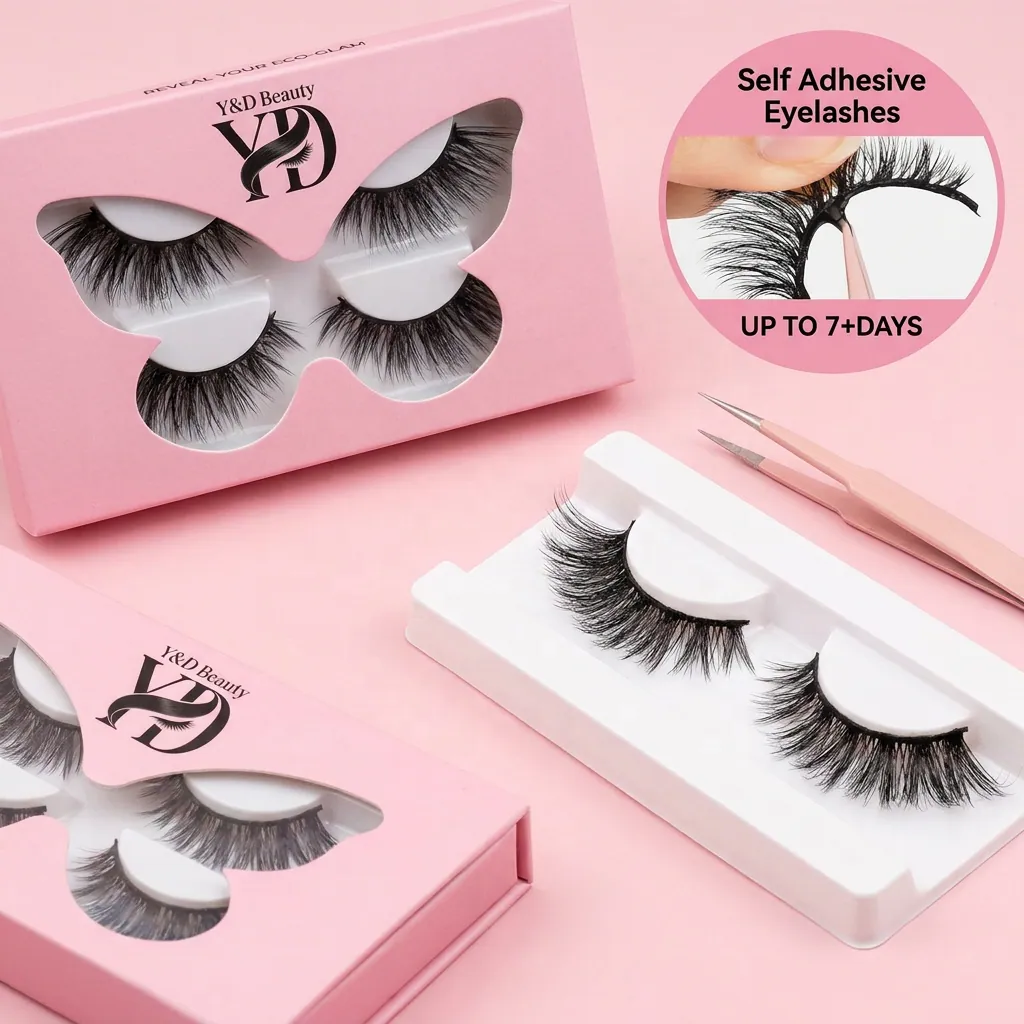 Wholesale Press on Half Lashes Lightweight Natural Volume