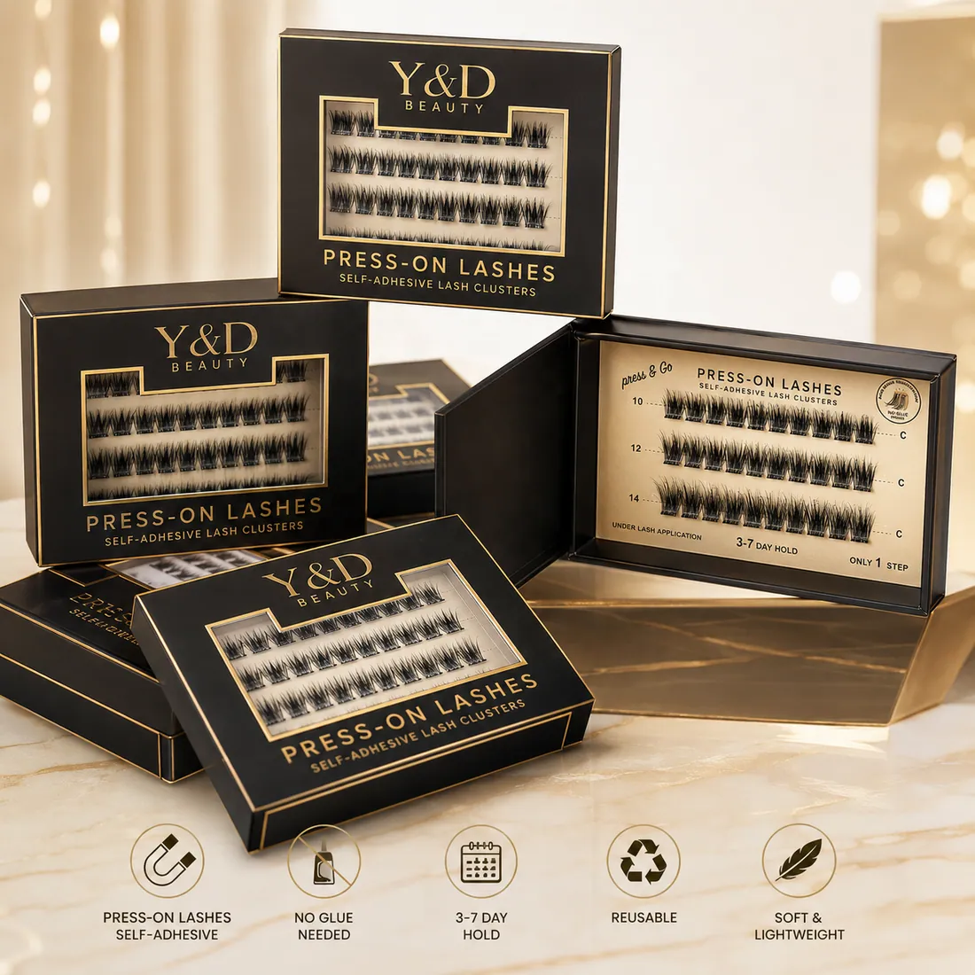 Custom Self Adhesive Lash Cluster Kit No Glue Needed