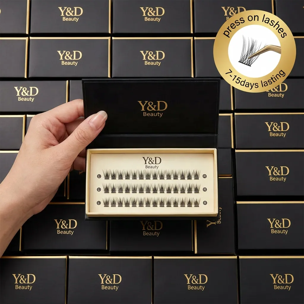 7-15 Day Self-Adhesive Natual Cluster Lashes Glueless DIY Day