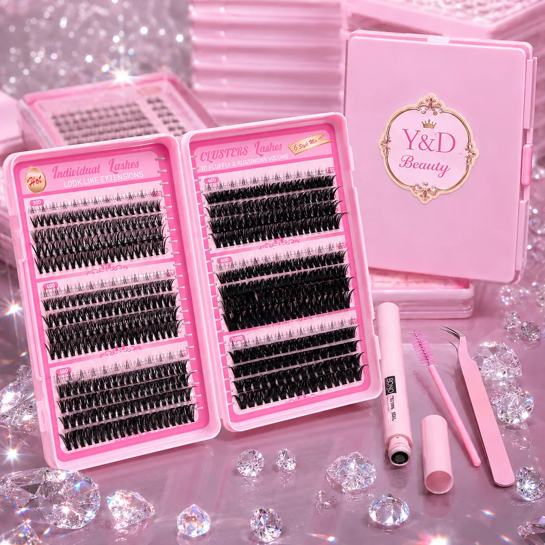 Handmade DIY Volume Lash Clusters Kit-Custom Large Capacity