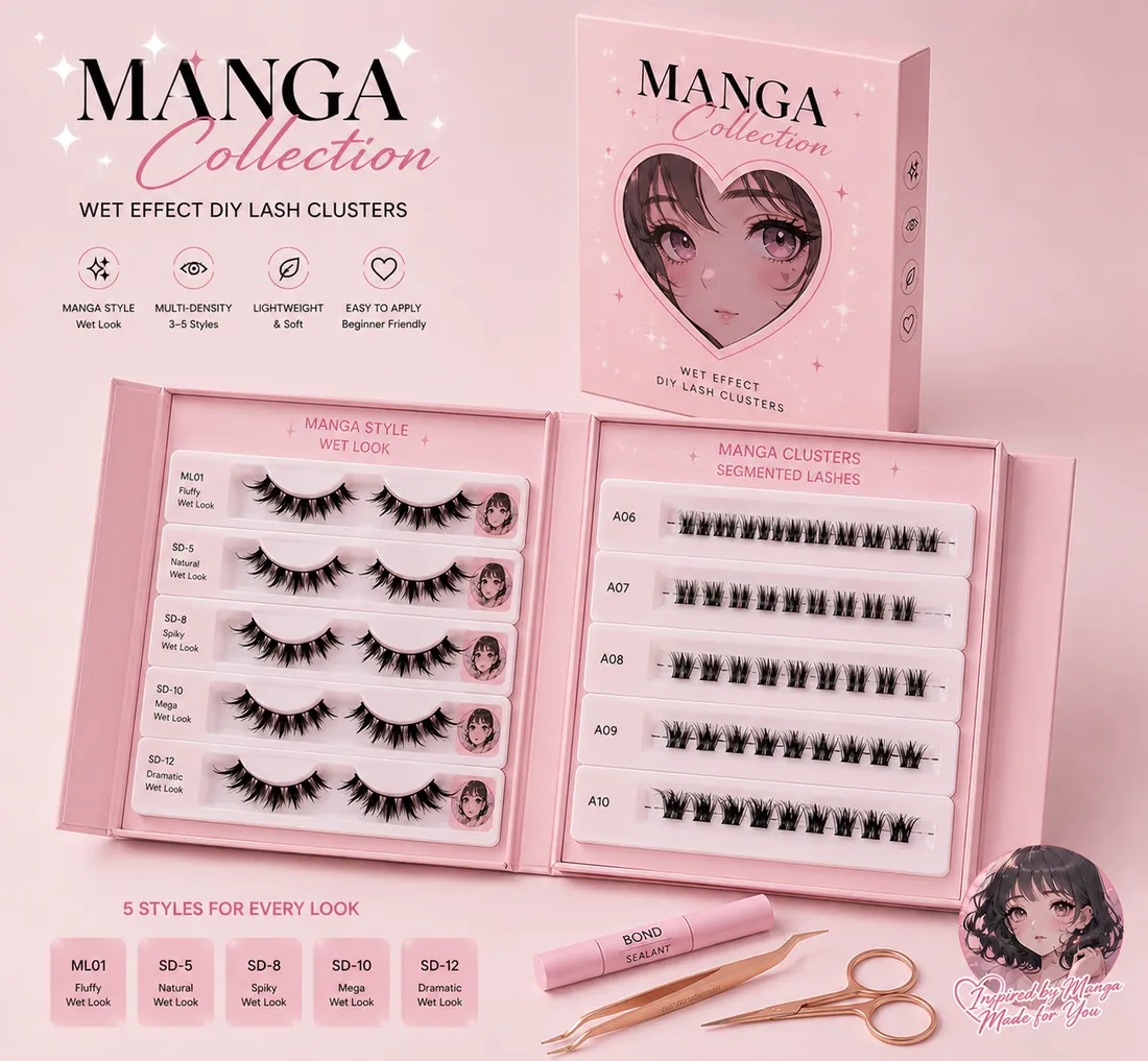 Custom Reusable Synthetic Handmade Spiky Fairy Cluster Lashes