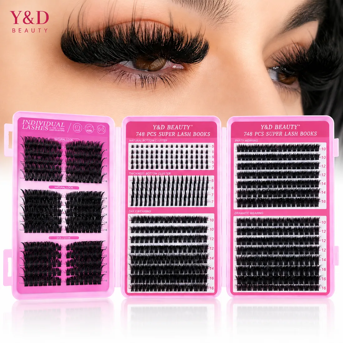 Wholesale Handmade DIY Fan Eyelash Cluster Private Label