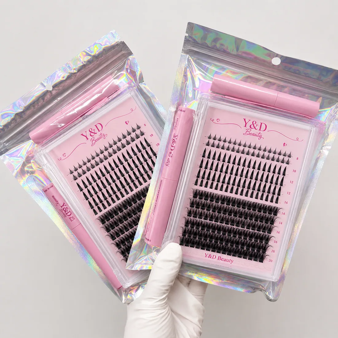 Trending DIY Hand Made Mink Fluffy Clusters Lash D Curl